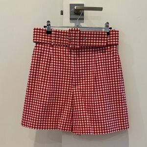 ZARA Red Gingham Women's Shorts